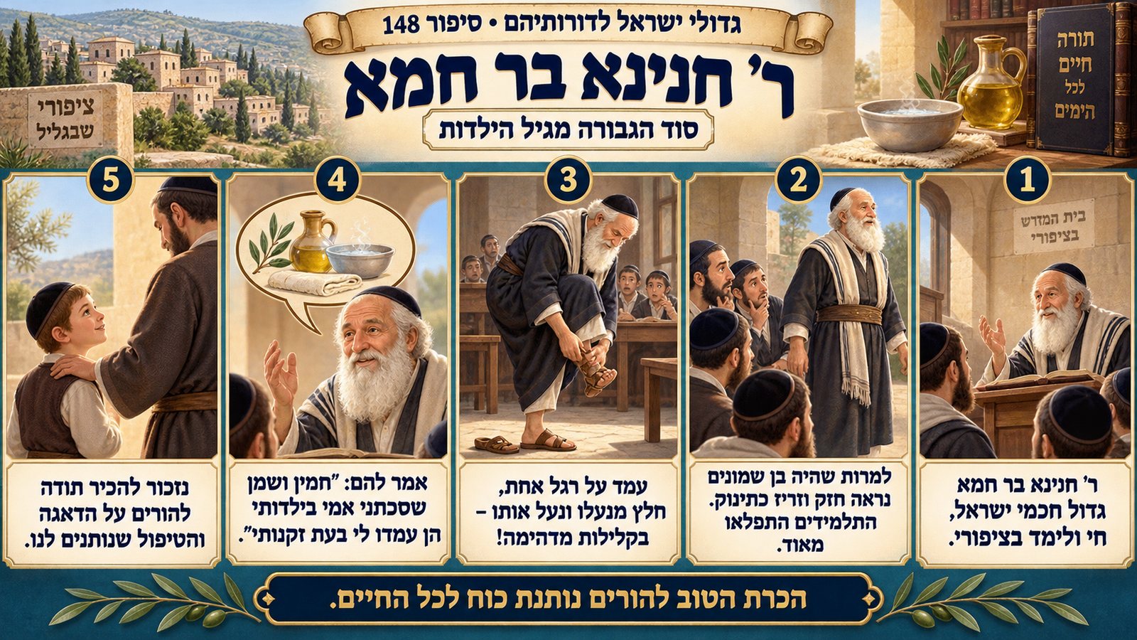 תמונת סיכום — ר' חנינא בר חמא: ר' חנינא בר חמא